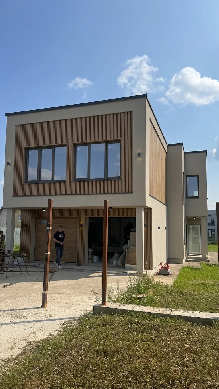 Дизайн фасада в стиле Барнхаус — Фасад от нейросети AI Facade