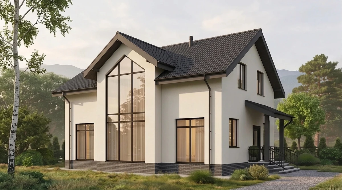 Дизайн фасада в стиле no_style — фото от нейросети AI Facade