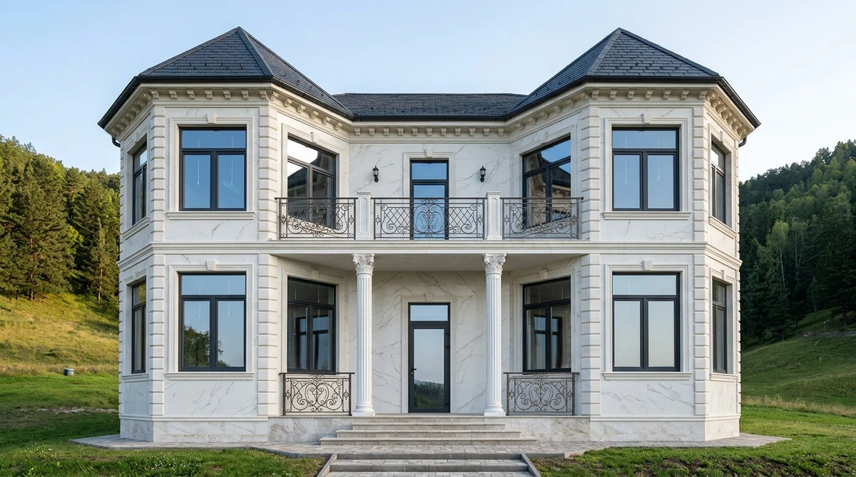 Дизайн фасада в стиле Неоклассика — Фасад от нейросети AI Facade