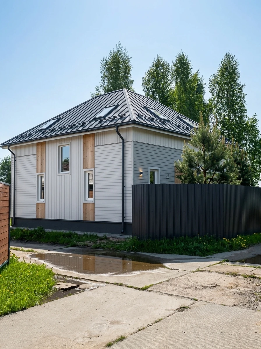 Дизайн фасада в стиле Скандинавский — фото от нейросети AI Facade