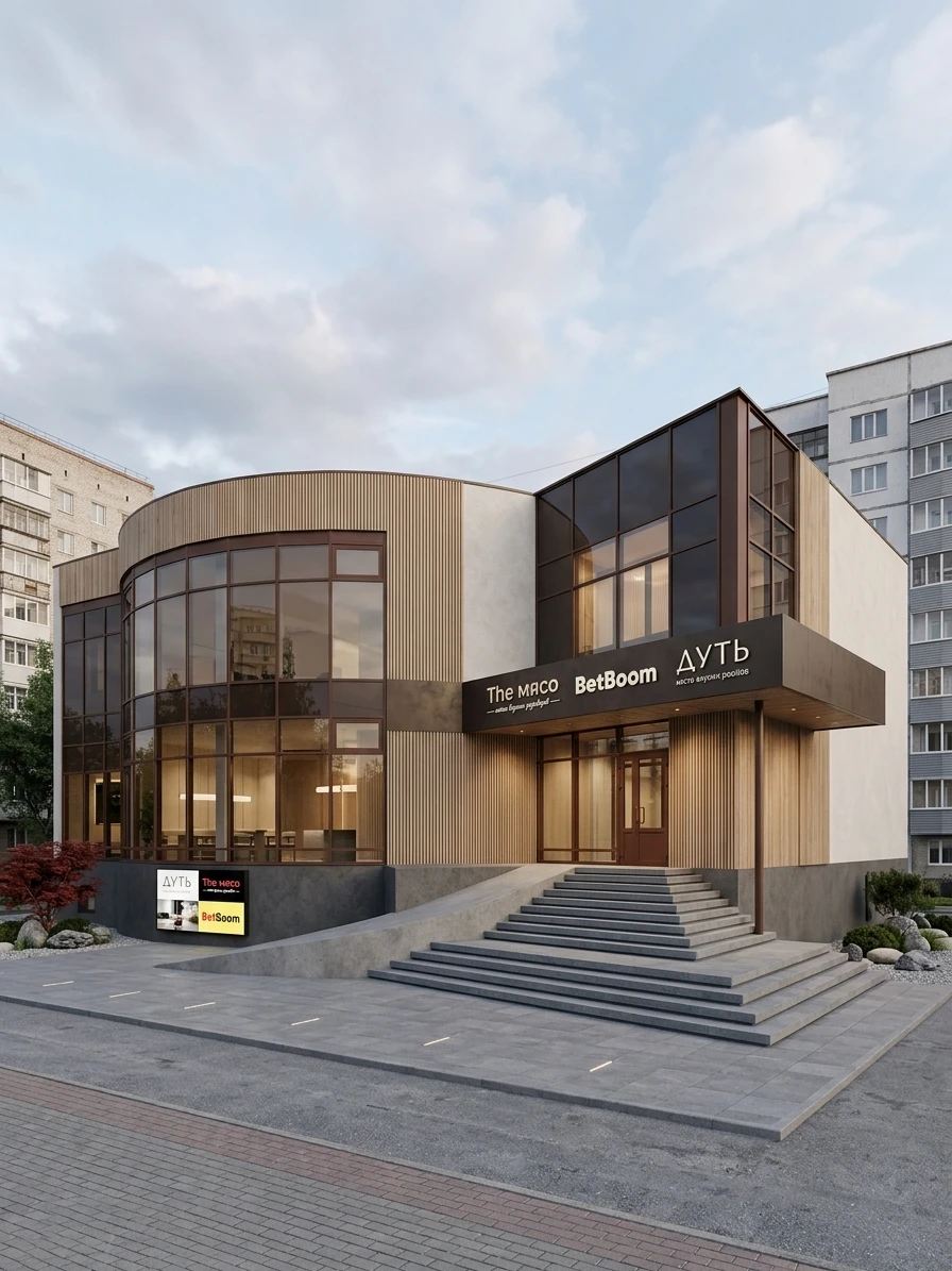 Дизайн фасада в стиле Японский минимализм — Фасад от нейросети AI Facade