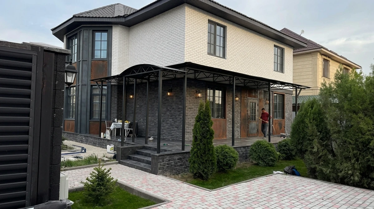 Дизайн фасада в стиле Лофт — Фасад от нейросети AI Facade