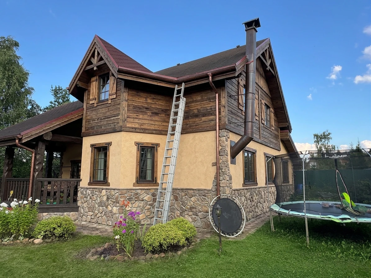 Дизайн фасада в стиле Шале — Фасад от нейросети AI Facade