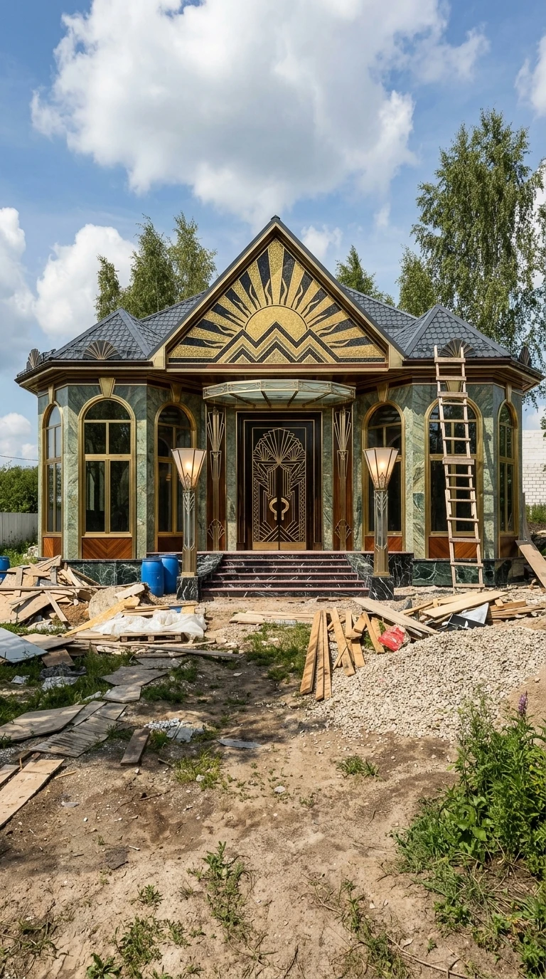 Дизайн фасада в стиле Ар-деко — Фасад от нейросети AI Facade
