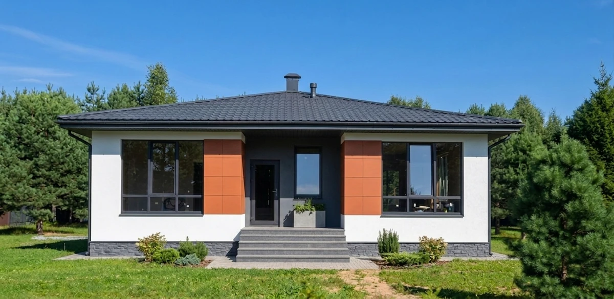 Дизайн фасада в стиле Современный — Фасад от нейросети AI Facade