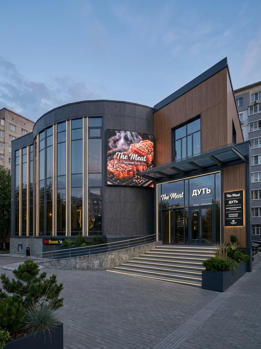 Дизайн фасада в стиле Контемпорари — Фасад от нейросети AI Facade