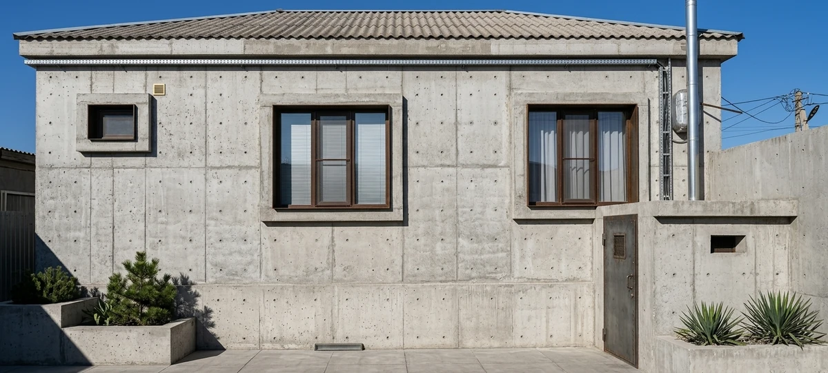 Дизайн фасада в стиле Брутализм — Фасад от нейросети AI Facade