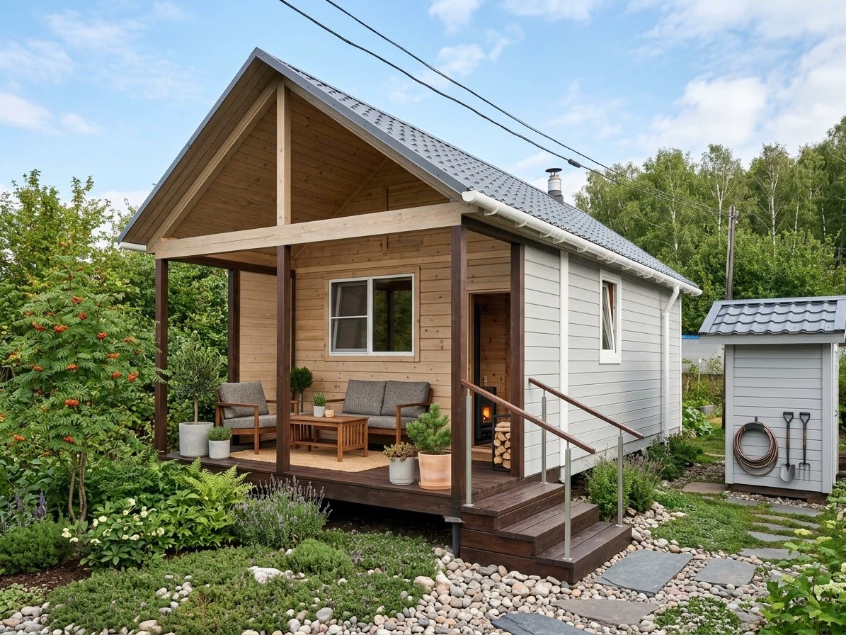 Дизайн фасада в стиле Скандинавский — фото фасада от нейросети AI Facade