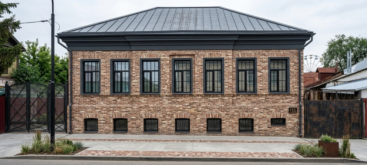 Дизайн фасада в стиле Лофт — Фасад от нейросети AI Facade