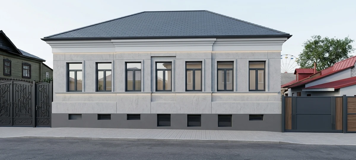 Дизайн фасада в стиле Минимализм — Фасад от нейросети AI Facade