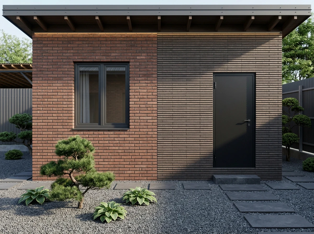 Дизайн фасада в стиле Японский минимализм — Фасад от нейросети AI Facade