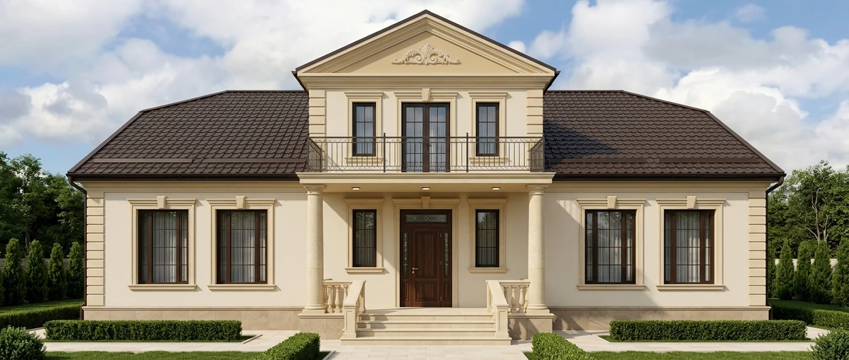 Дизайн фасада в стиле Неоклассика — Фасад от нейросети AI Facade