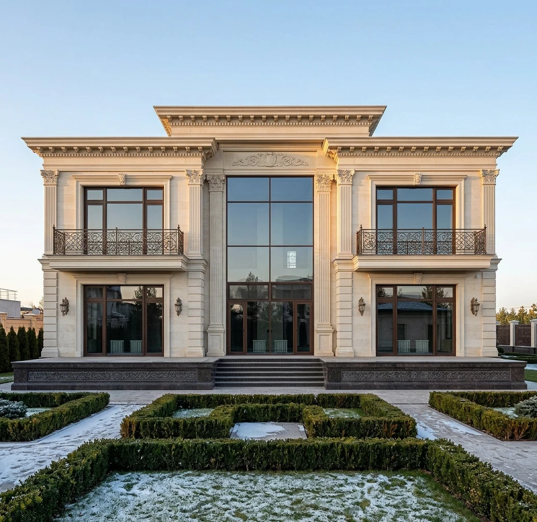 Дизайн фасада в стиле Классический — фото фасада от нейросети AI Facade