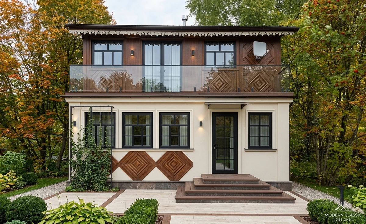 Дизайн фасада в стиле Классический — фото фасада от нейросети AI Facade