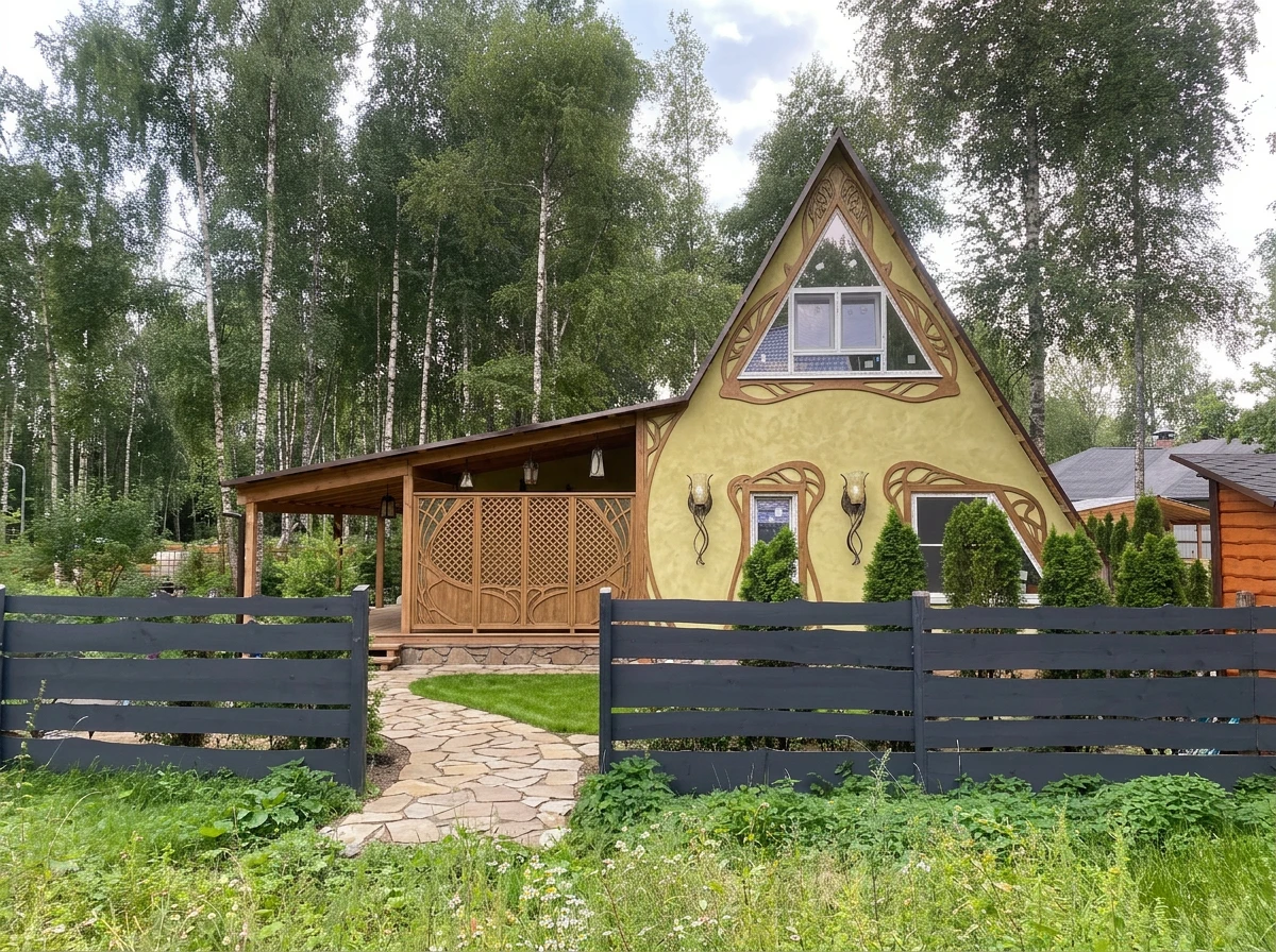 Дизайн фасада в стиле Модерн (ар-нуво) — Фасад от нейросети AI Facade