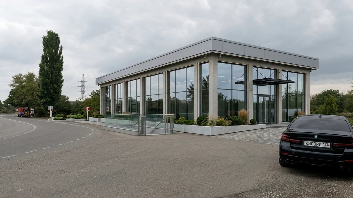 Дизайн фасада в стиле Хай-тек — Фасад от нейросети AI Facade