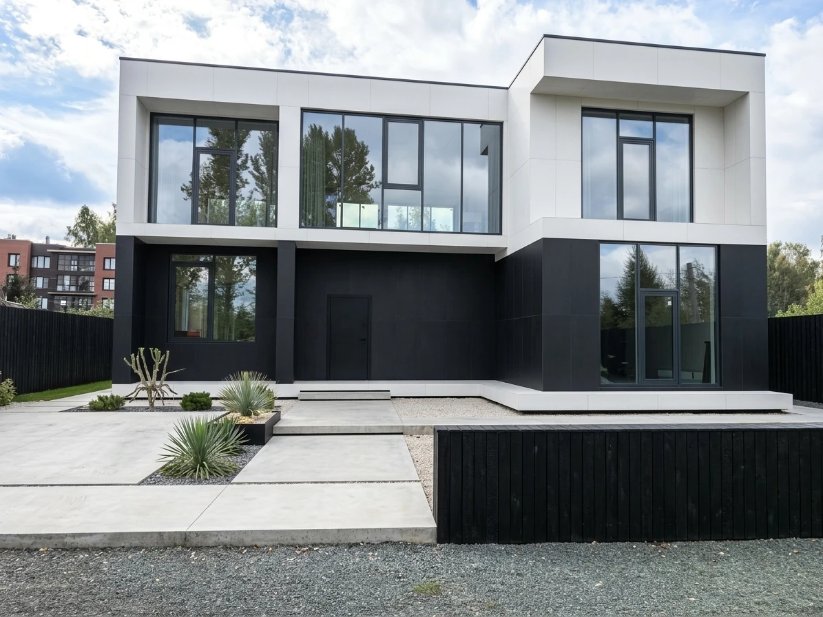 Дизайн фасада в стиле Минимализм — Фасад от нейросети AI Facade
