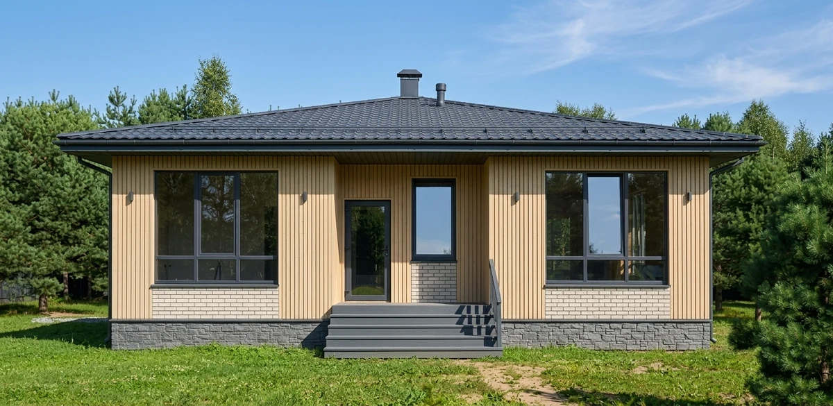 Дизайн фасада в стиле Современный — Фасад от нейросети AI Facade