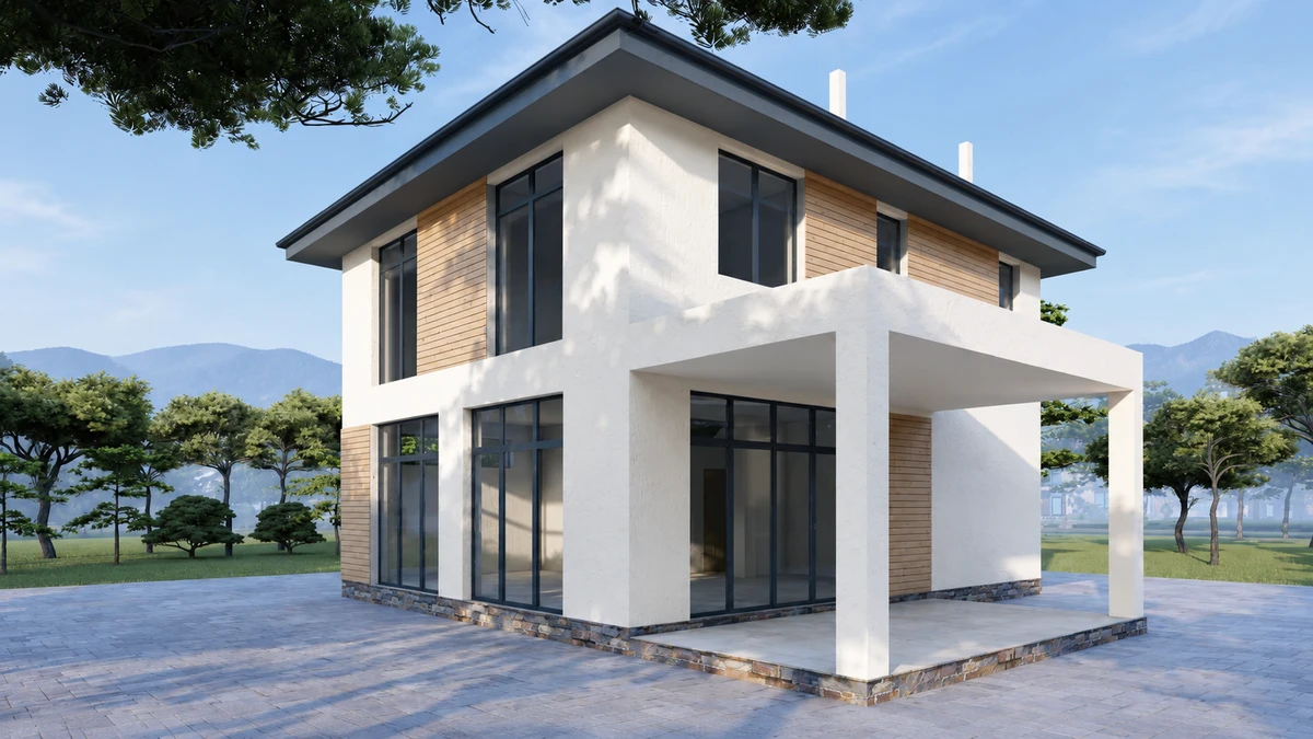 Дизайн фасада в стиле no_style — фото от нейросети AI Facade