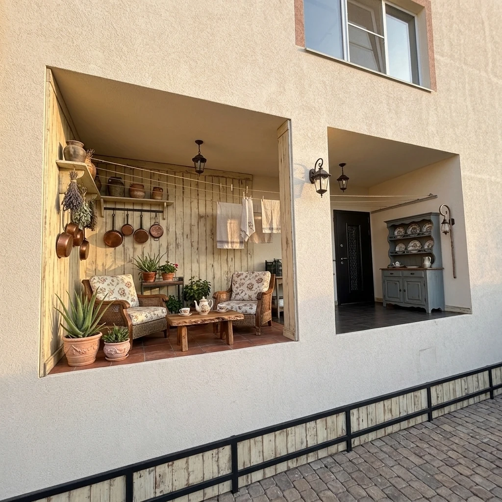 Кантри — Балкон | AI Facade