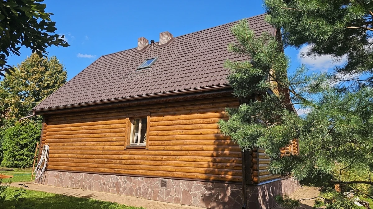 Дизайн фасада в стиле Деревенский — фото фасада от нейросети AI Facade