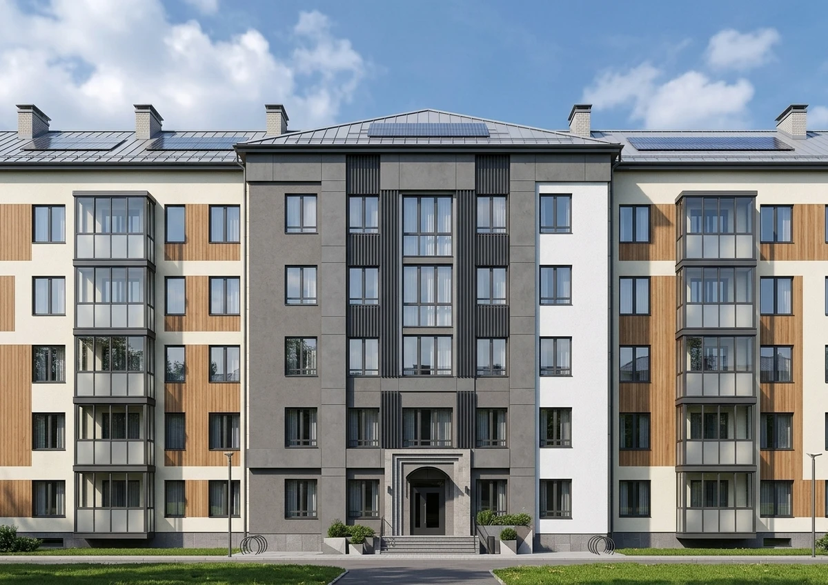 Дизайн фасада в стиле Современный — Фасад от нейросети AI Facade