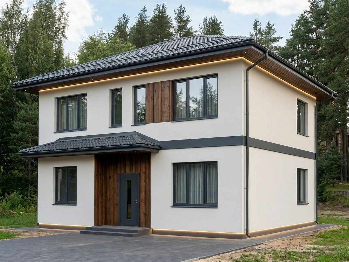 Дизайн фасада в стиле Современный — Фасад от нейросети AI Facade