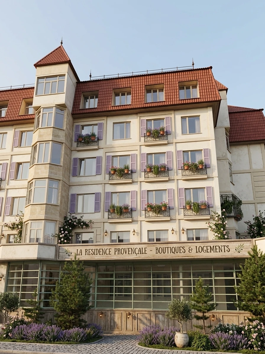 Дизайн фасада в стиле Прованс — Фасад от нейросети AI Facade