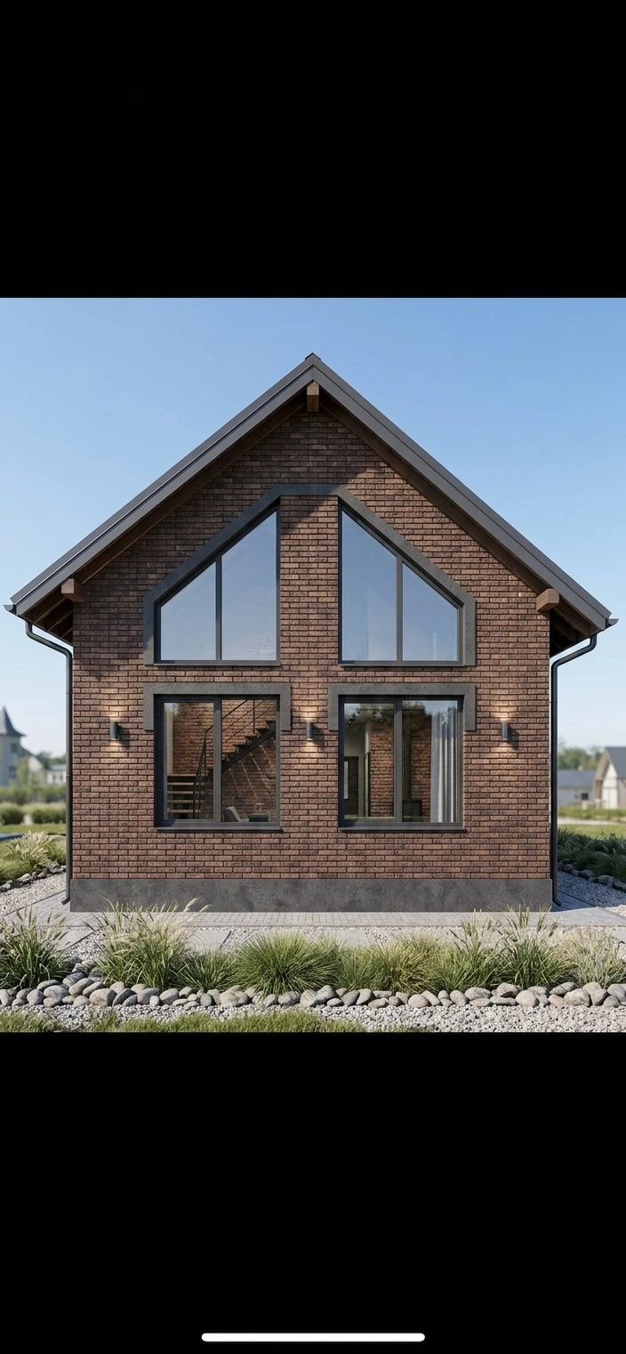 Дизайн фасада в стиле Лофт — Фасад от нейросети AI Facade