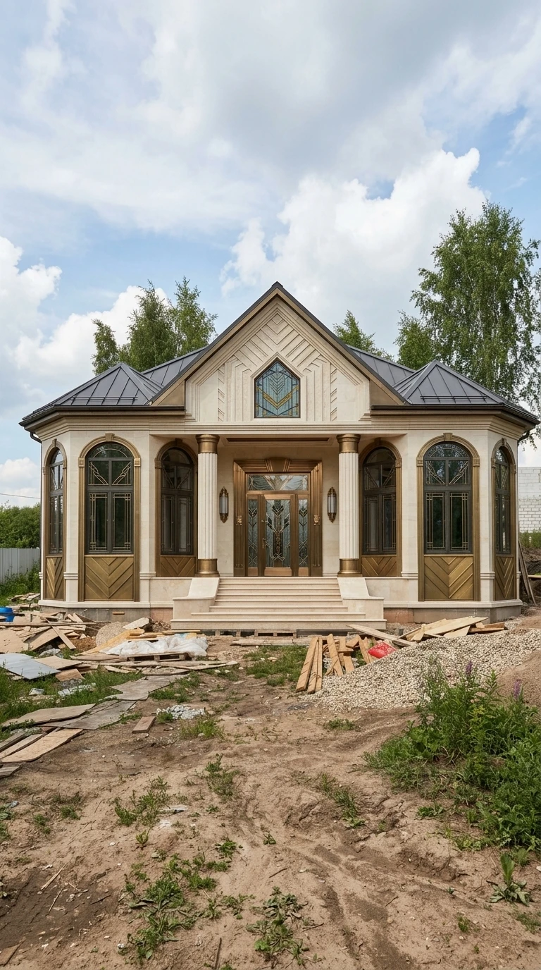 Дизайн фасада в стиле Ар-деко — Фасад от нейросети AI Facade