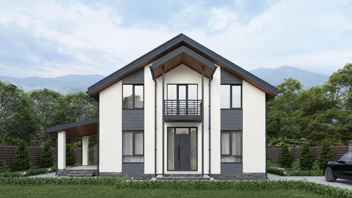 Дизайн фасада в стиле no_style — фото от нейросети AI Facade