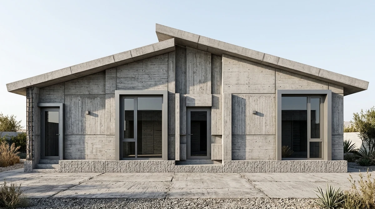 Дизайн фасада в стиле Брутализм — Фасад от нейросети AI Facade