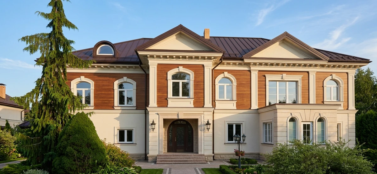 Дизайн фасада в стиле Неоклассика — Фасад от нейросети AI Facade