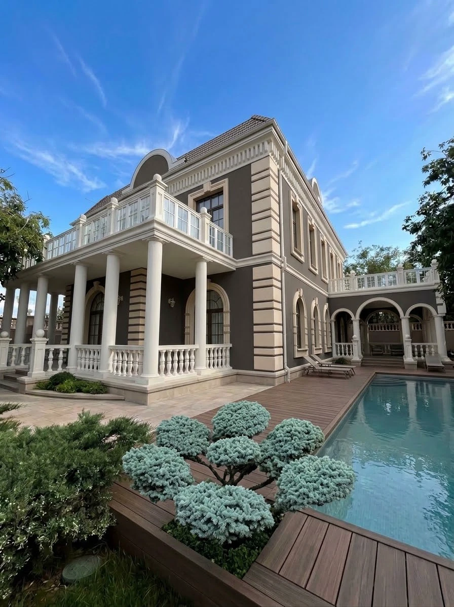 Дизайн фасада в стиле no_style — фото от нейросети AI Facade