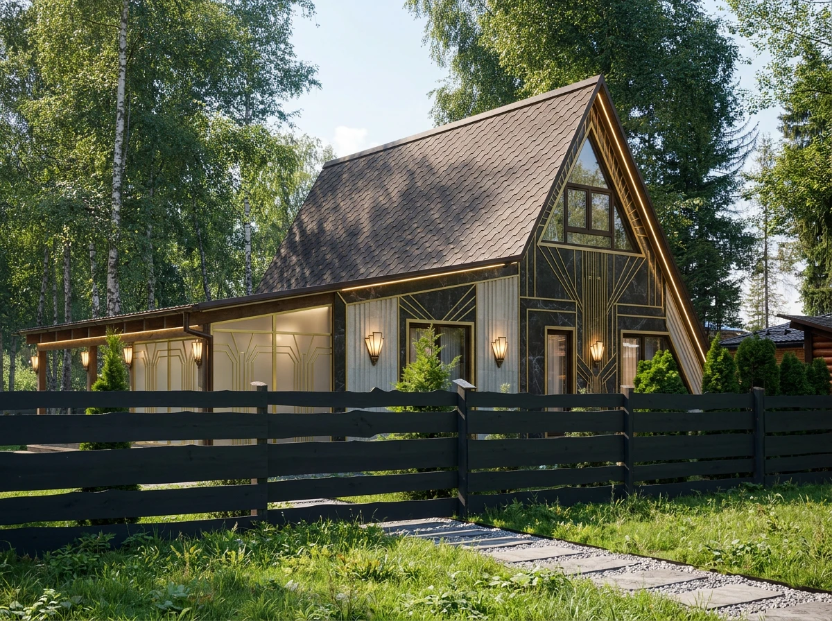 Дизайн фасада в стиле Ар-деко — Фасад от нейросети AI Facade