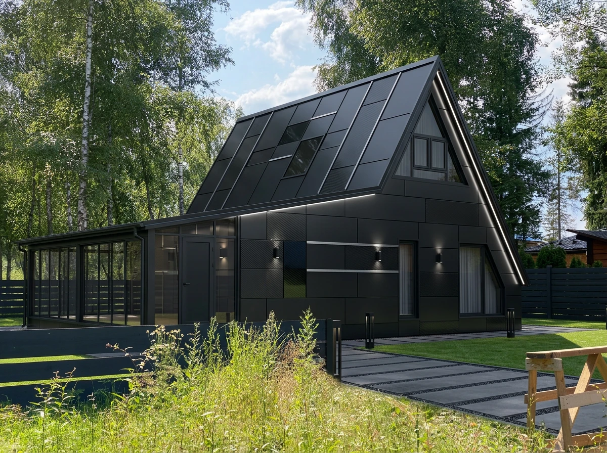 Дизайн фасада в стиле Блэктек — Фасад от нейросети AI Facade