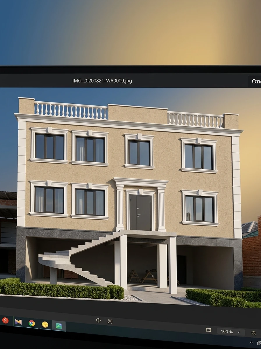Дизайн фасада в стиле Неоклассика — Фасад от нейросети AI Facade