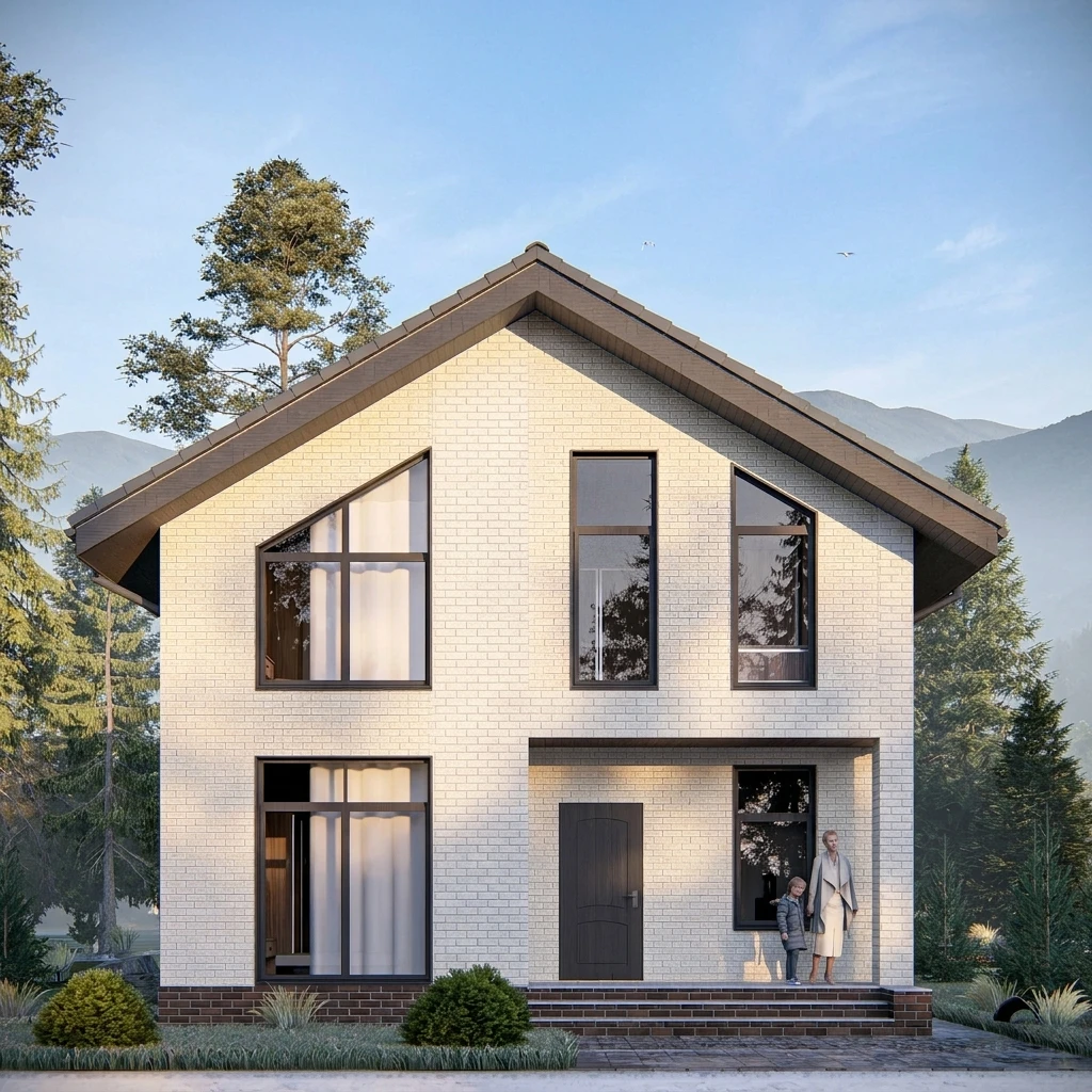 Дизайн фасада в стиле no_style — фото от нейросети AI Facade