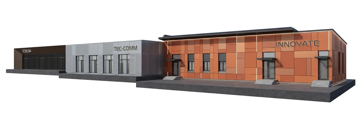 Дизайн фасада в стиле Хай-тек — Фасад от нейросети AI Facade
