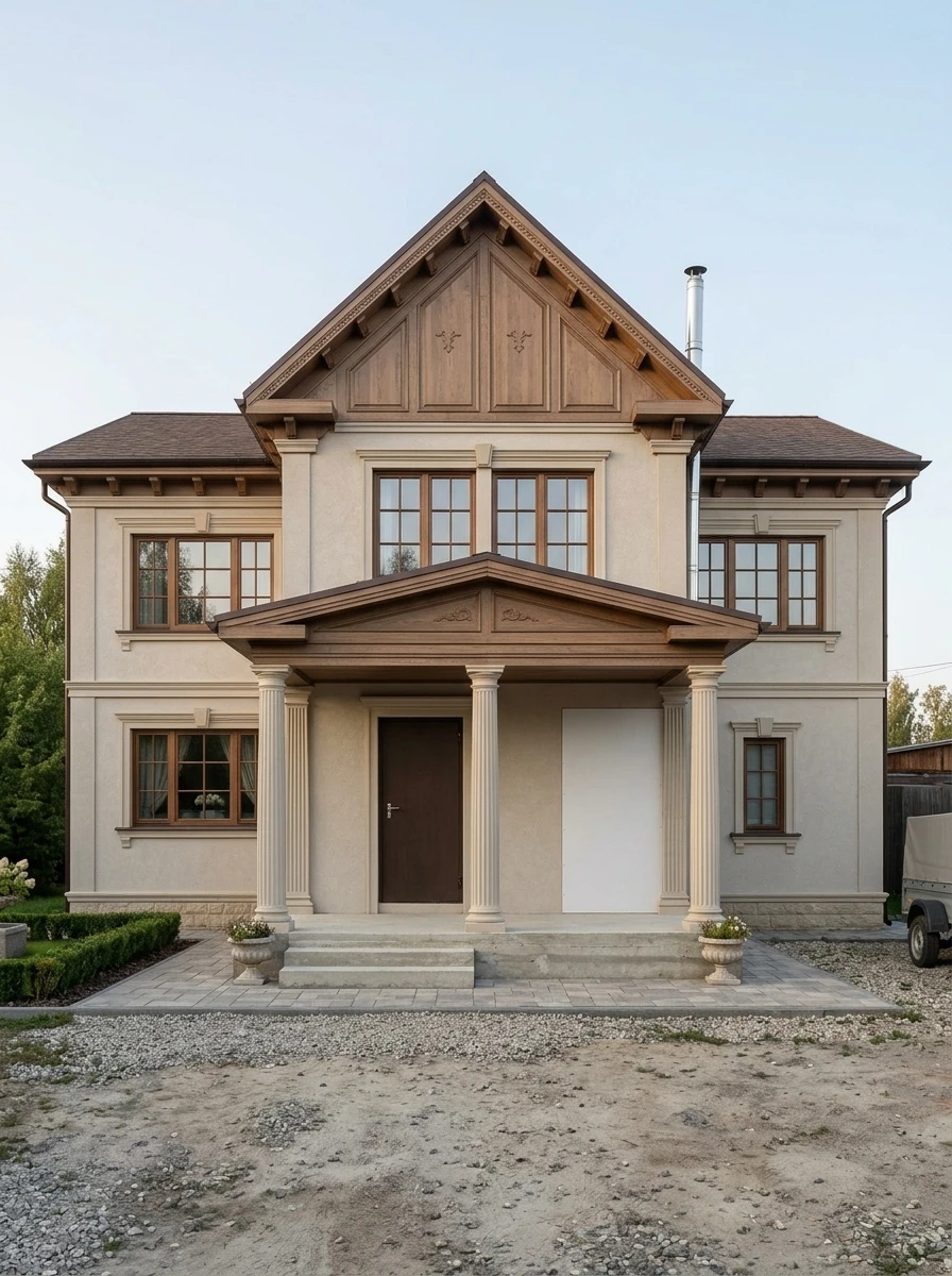 Дизайн фасада в стиле Классический — Фасад от нейросети AI Facade