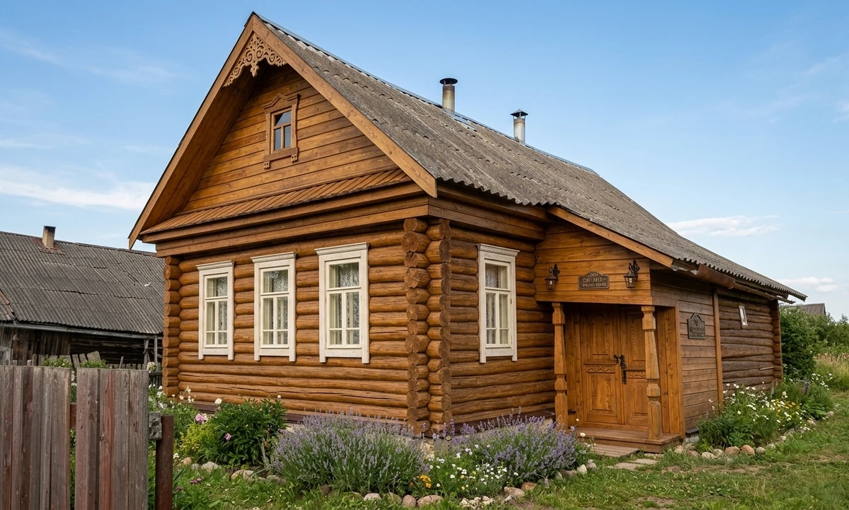 Дизайн фасада в стиле Деревенский — Фасад от нейросети AI Facade