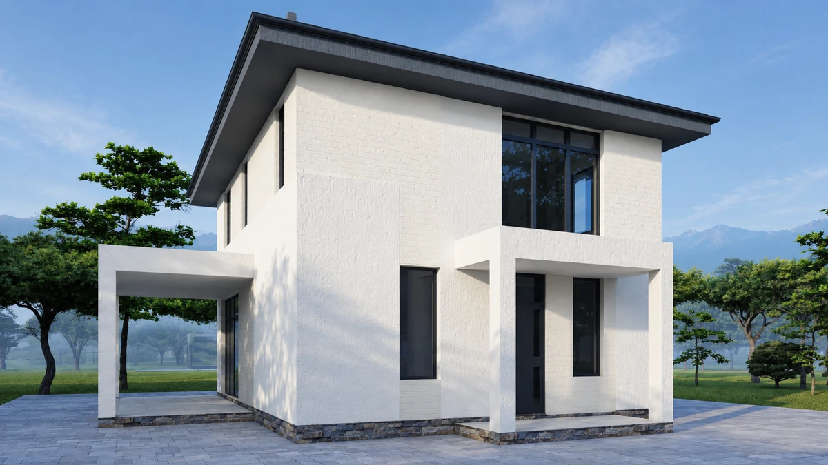 Дизайн фасада в стиле no_style — фото от нейросети AI Facade