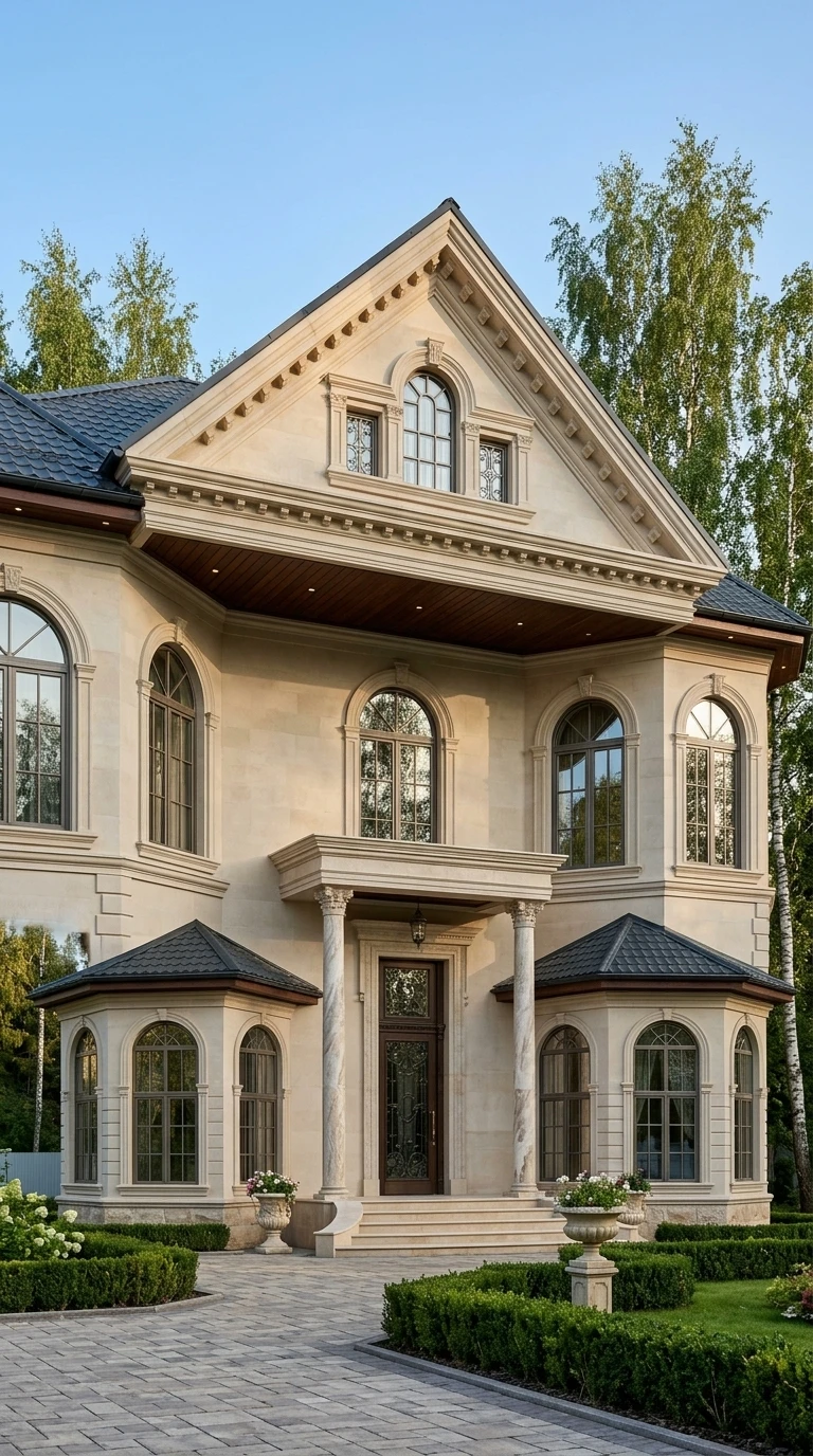 Дизайн фасада в стиле Классический — Фасад от нейросети AI Facade