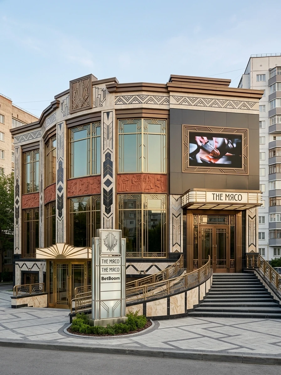 Дизайн фасада в стиле Ар-деко — Фасад от нейросети AI Facade