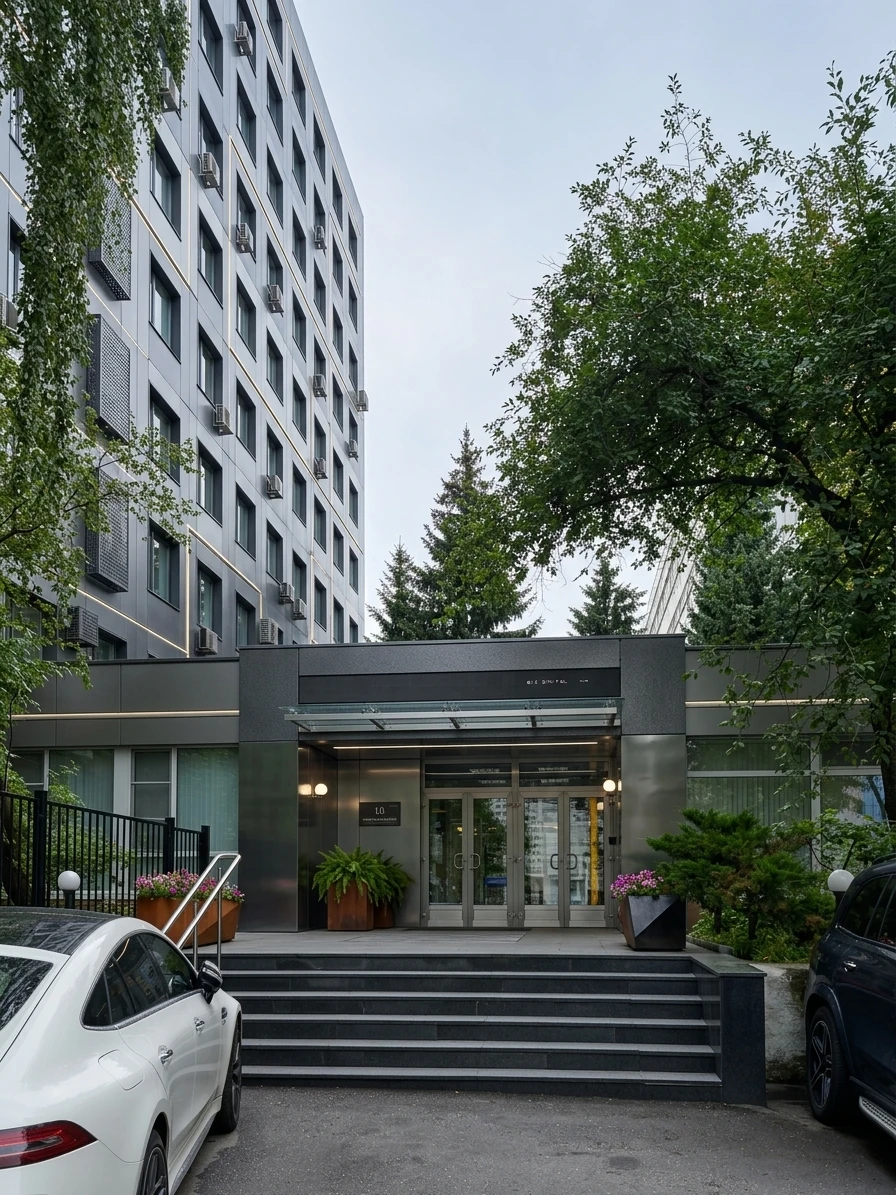 Дизайн фасада в стиле Хай-тек — Фасад от нейросети AI Facade