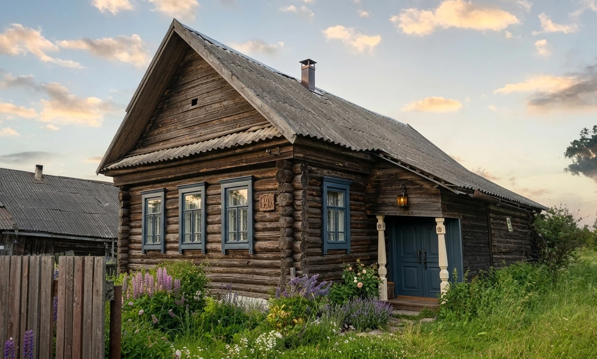 Дизайн фасада в стиле Деревенский — Фасад от нейросети AI Facade