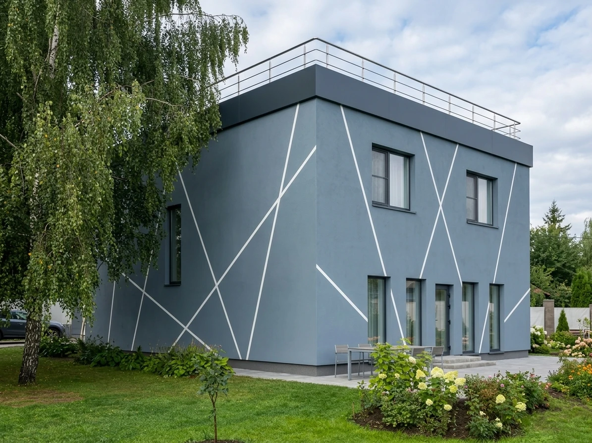 Дизайн фасада в стиле Минимализм — Фасад от нейросети AI Facade