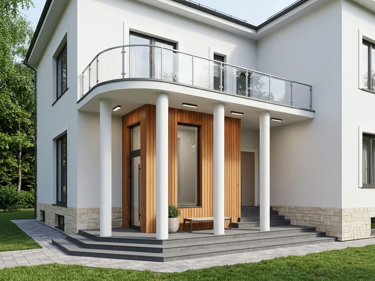 Дизайн фасада в стиле Контемпорари — Фасад от нейросети AI Facade