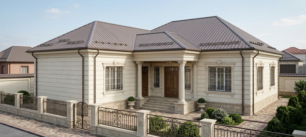 Дизайн фасада в стиле Классический — фото фасада от нейросети AI Facade
