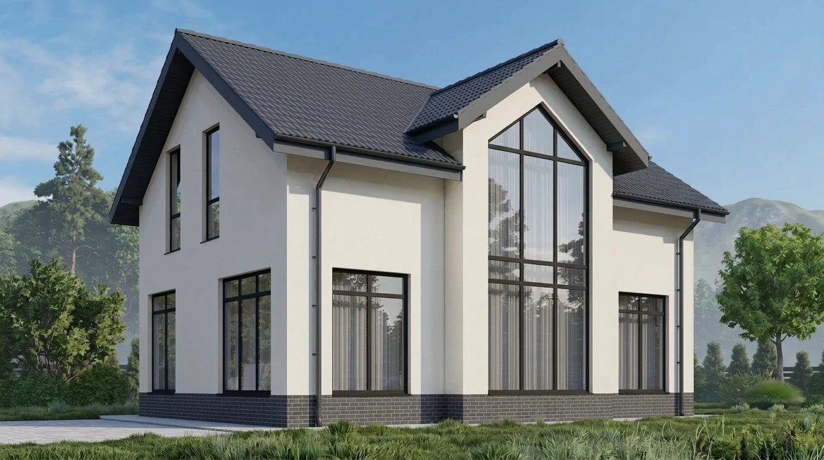 Дизайн фасада в стиле no_style — фото от нейросети AI Facade